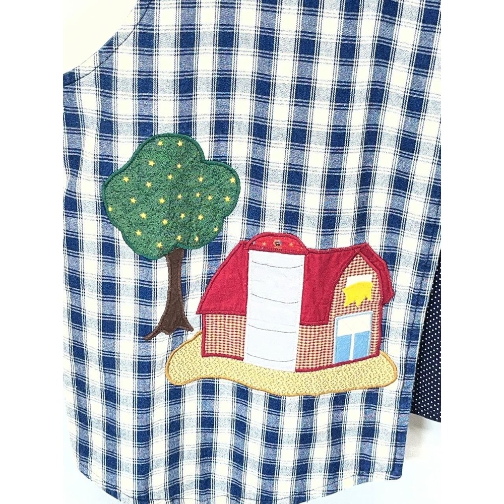 Vintage Foxwood Fashions Women's Cotton Farm Scene Amish Cottage Core Vest XL - Picture 4 of 9